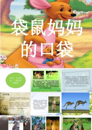 湘美版美术一年级下_袋鼠妈妈的口袋