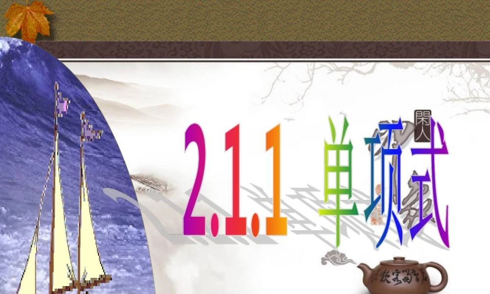 单项式1111