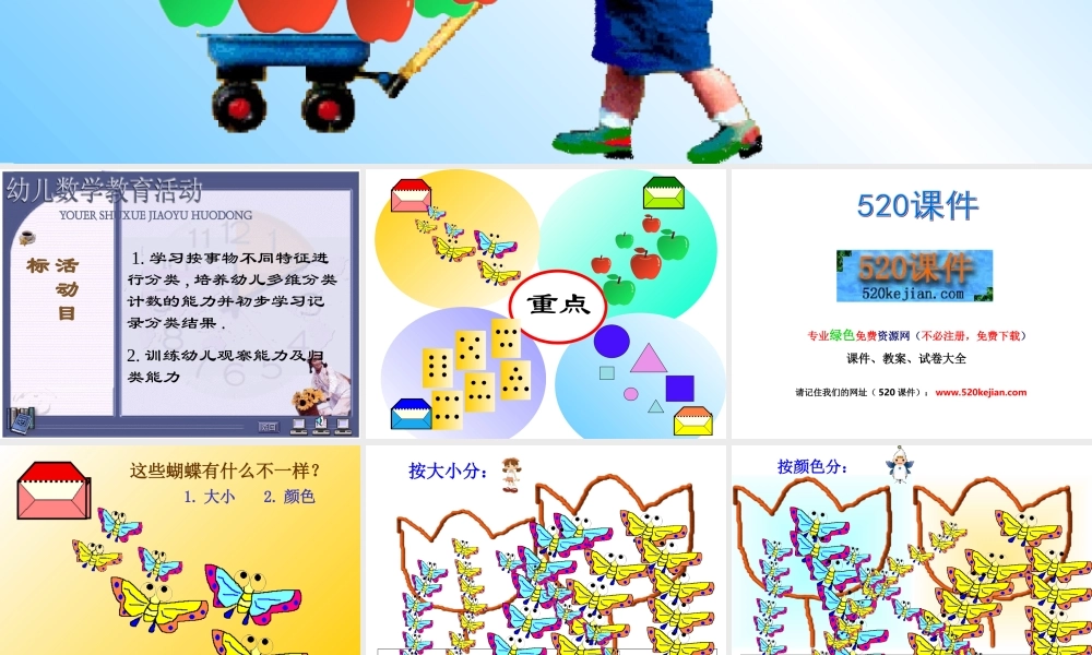 幼儿园《数学分类》中班算术课件