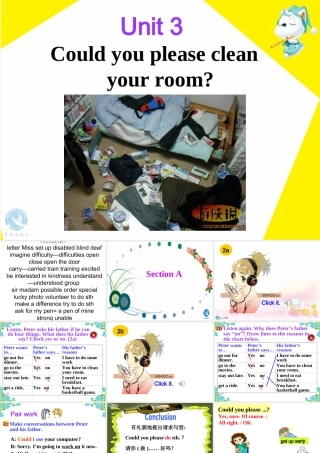 2014新版英语人教版八年级下unit3_could_you_please_clean_up_your_room