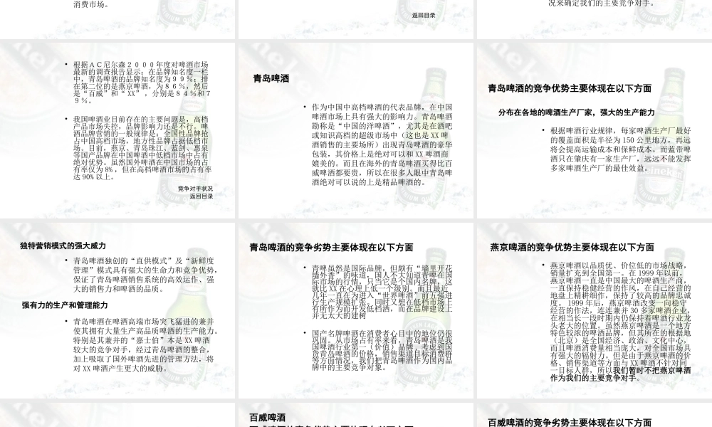 XX啤酒夏季策划案