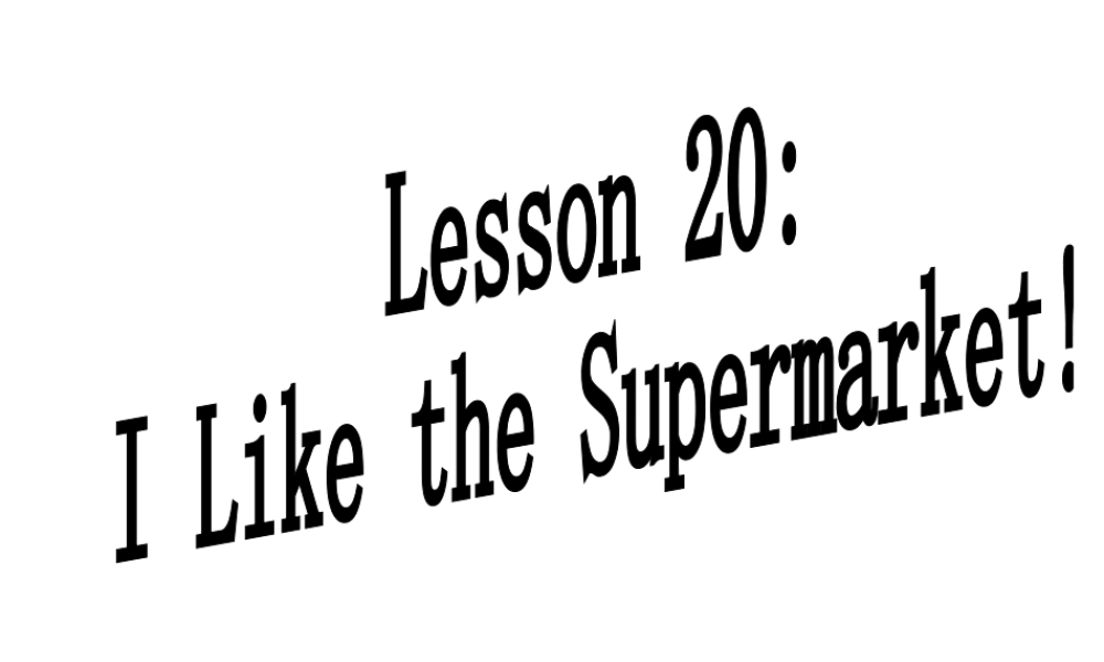 冀教版七年级上lesson20PPT