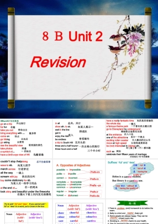 牛津版初中英语八年级下Unit2复习课件