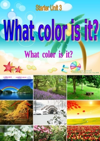 人教版Goforit预备篇Unit3whatcolorisit第一课时