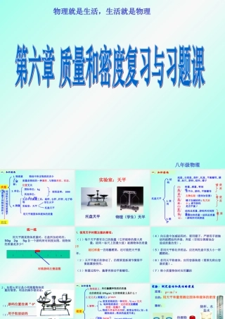 八年级物理_第六章_质量和密度的复习