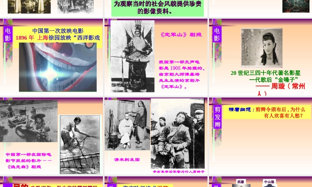 社会生活的变迁亳州九中梁莉