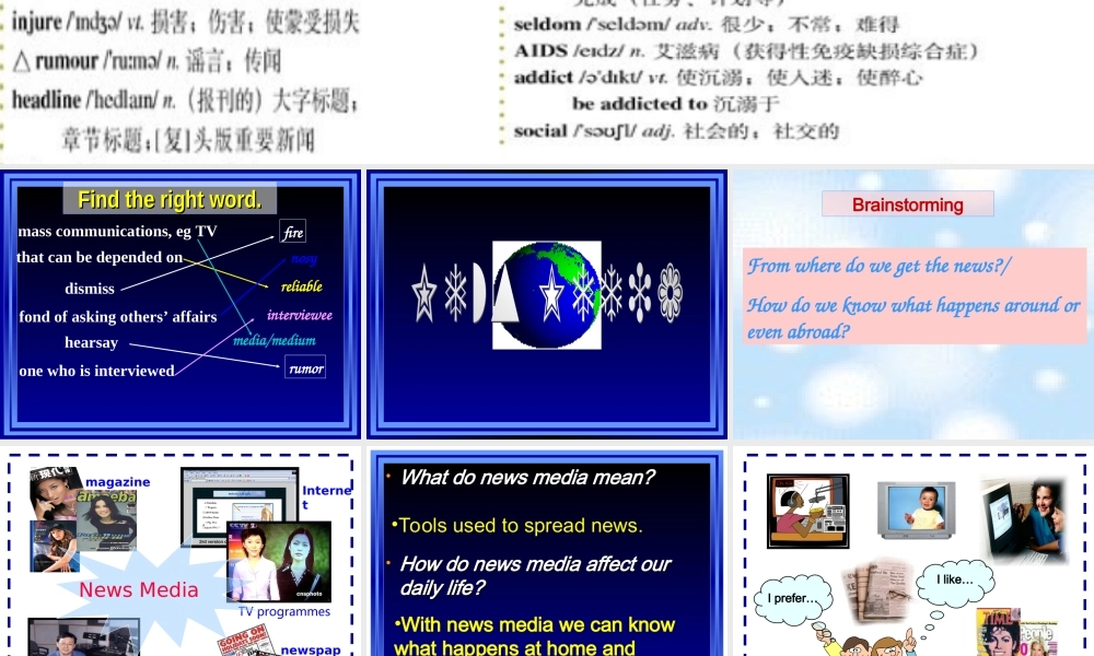 新课标 人教版Unit 2-warming up & listening.ppt 课件