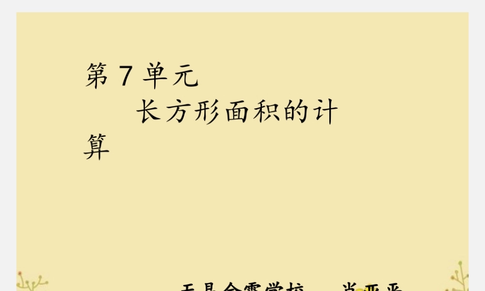 长方形的面积