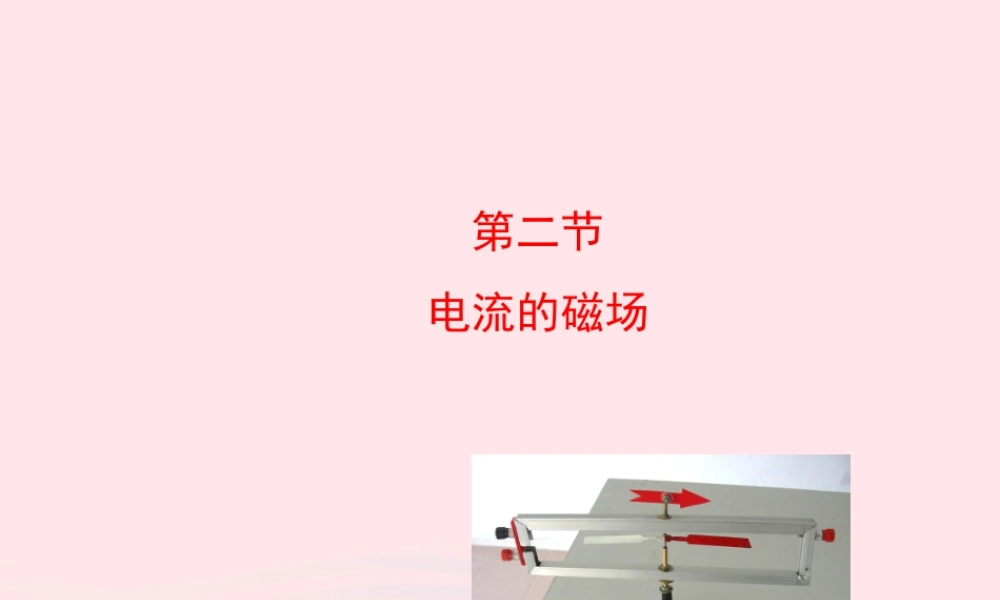 九年级物理全册 第十七章 第二节 电流的磁场课件 (新版)沪科版 九年级物理全册 第十七章 第二节 电流的磁场课件+素材(新版)沪科版