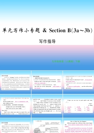 九年级英语全册 Unit 11 Sad movies make me cry写作小专题习题课件 (新版)人教新目标版 课件