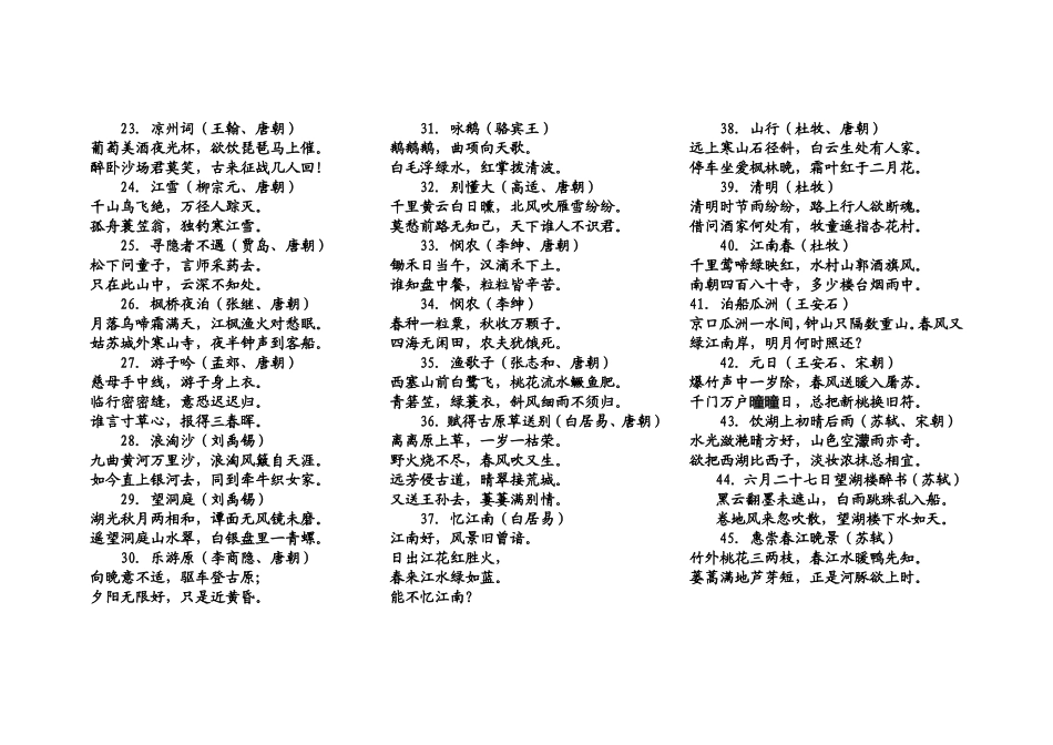 小学生必备古诗_第2页