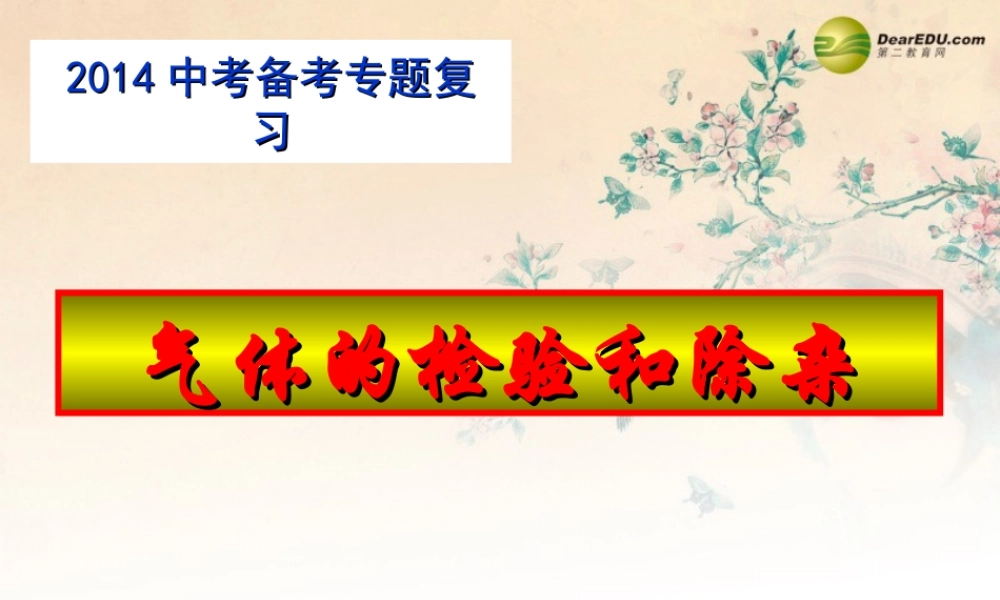 化学评价研讨暨复习备考会1 气体的检验和除杂课件