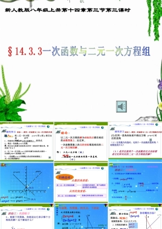 八年级数学上册 一次函数与二元一次方程组 课件 人教新课标版 课件