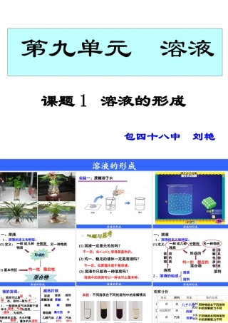 溶液的形成刘艳