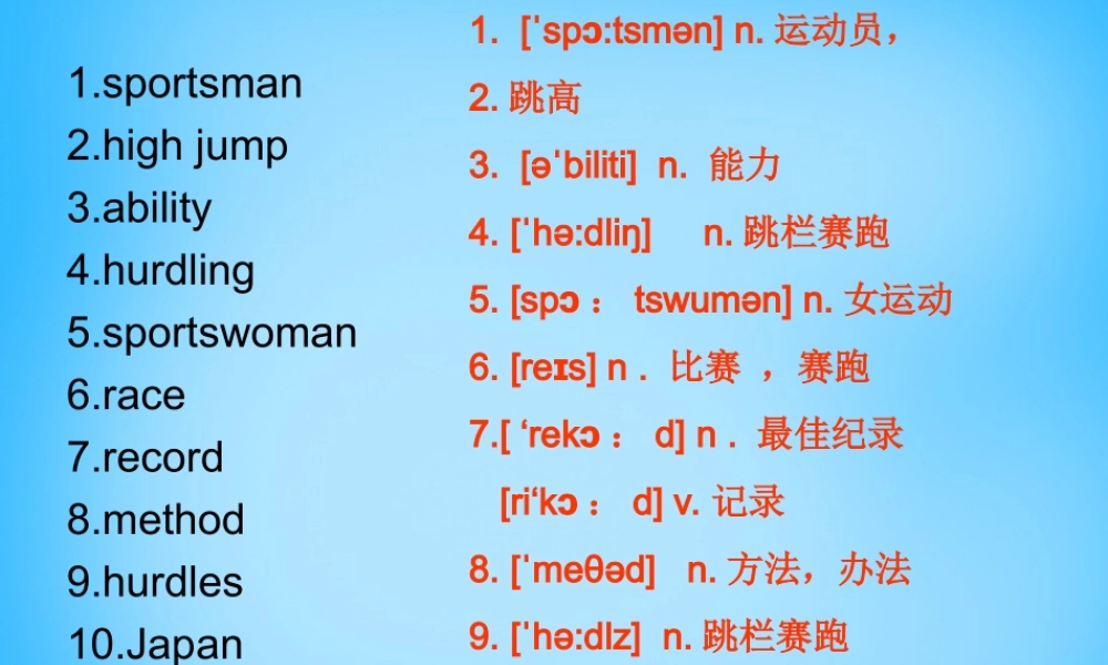 九年级英语上册 Module 8 Unit 2 He was invited to competitions around the world单词短语课件 (新版)外研版 课件