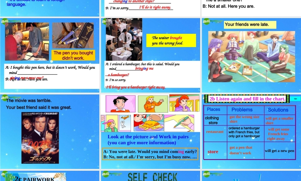 八年级英语下册 Unit7 Would you mindturning down the music  Period 3课件 人教新目标版 课件