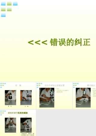 七年级生物上册 使用显微镜错误的纠正1课件 人教新课标版 课件