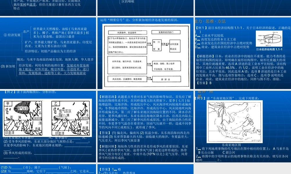 八年级地理 东亚、东南亚课件