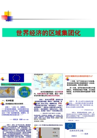 历史②必修823《世界经济的区域集团化》PPT课件