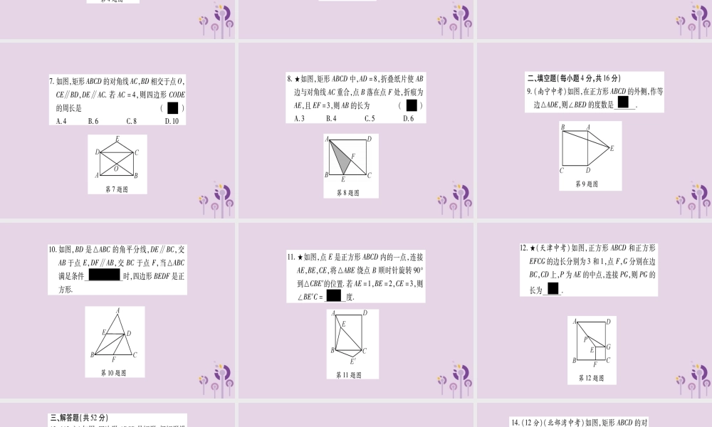 九年级数学上册 双休滚动作业(2)作业课件 (新版)北师大版 课件