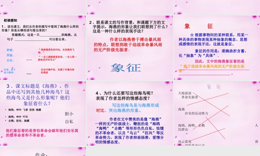 八年级语文下册 第二单元 9 海燕教学课件 新人教版 课件