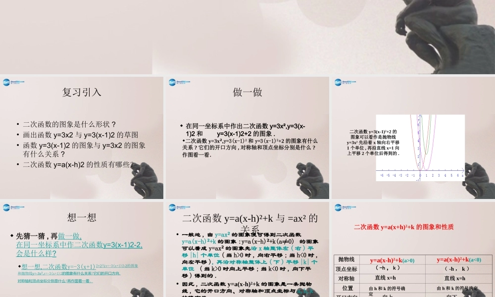 九年级数学上册 二次函数y=ax2bxc的图象与性质课件 鲁教版五四制 课件