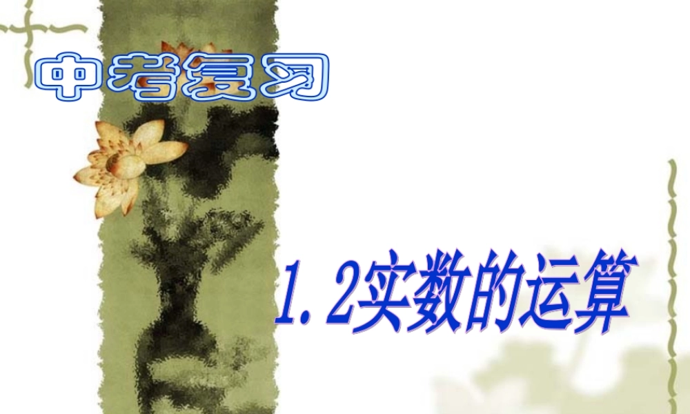 九年级数学(实数的运算)课件