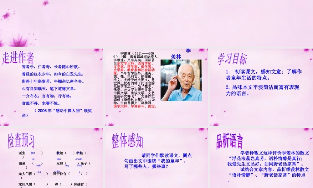 八年级语文下册 第一单元 5 我的童年教学课件 新人教版 课件