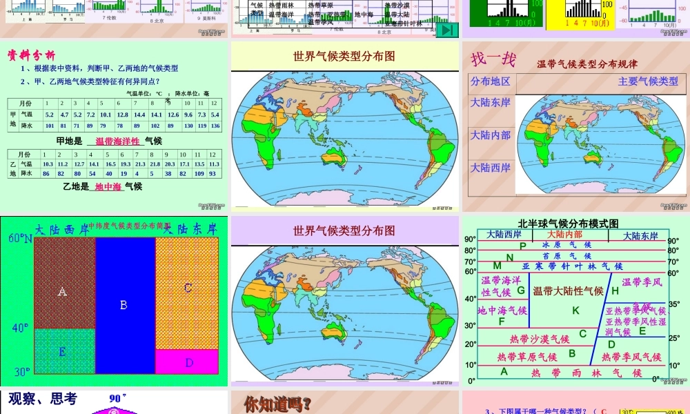 初三地理复习气候类型课件
