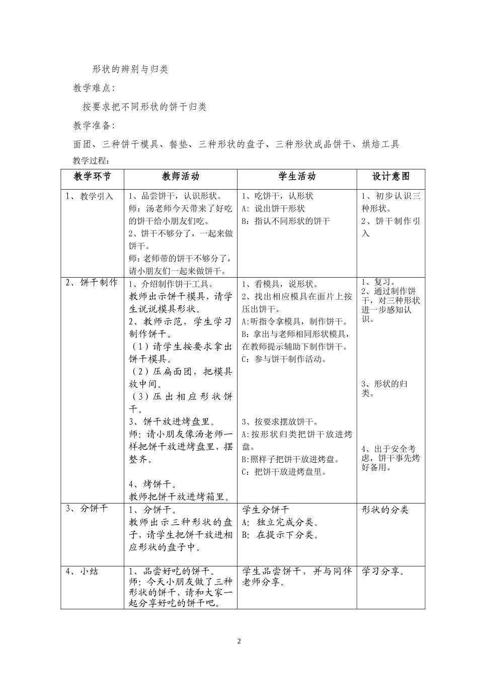 特殊幼儿活动设计——好吃的饼干_第2页
