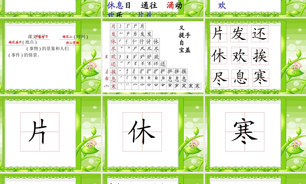 苏教版语文第二册《春天梅花山》