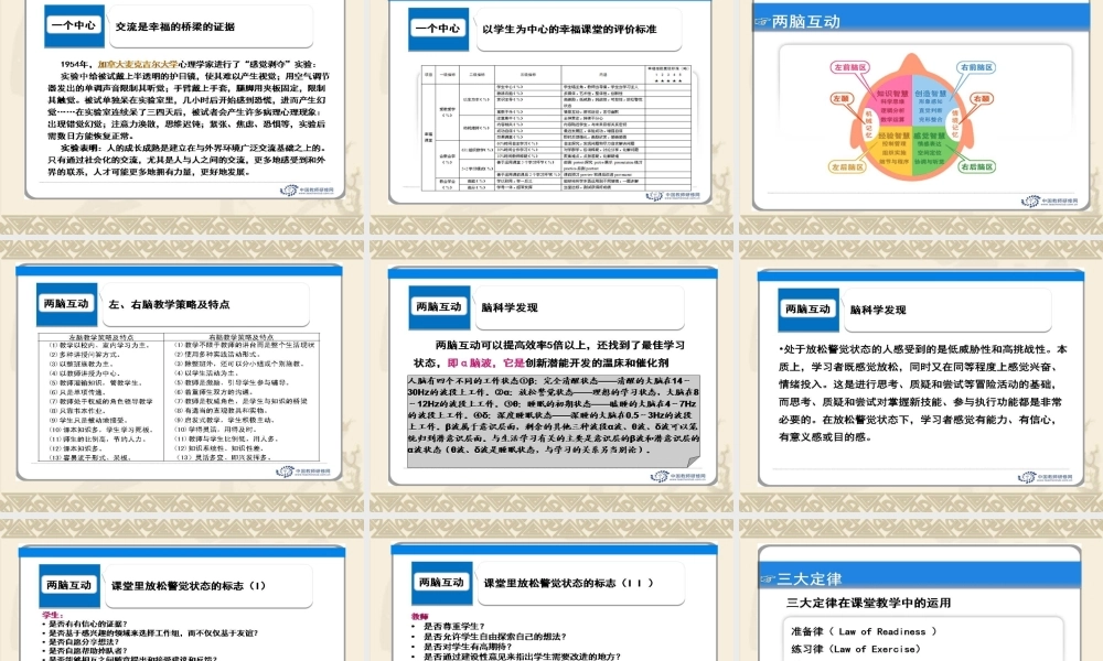幸福课堂建设基本要领