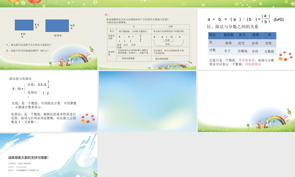 比与比例的整理与复习