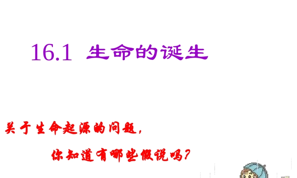 生命的诞生课件