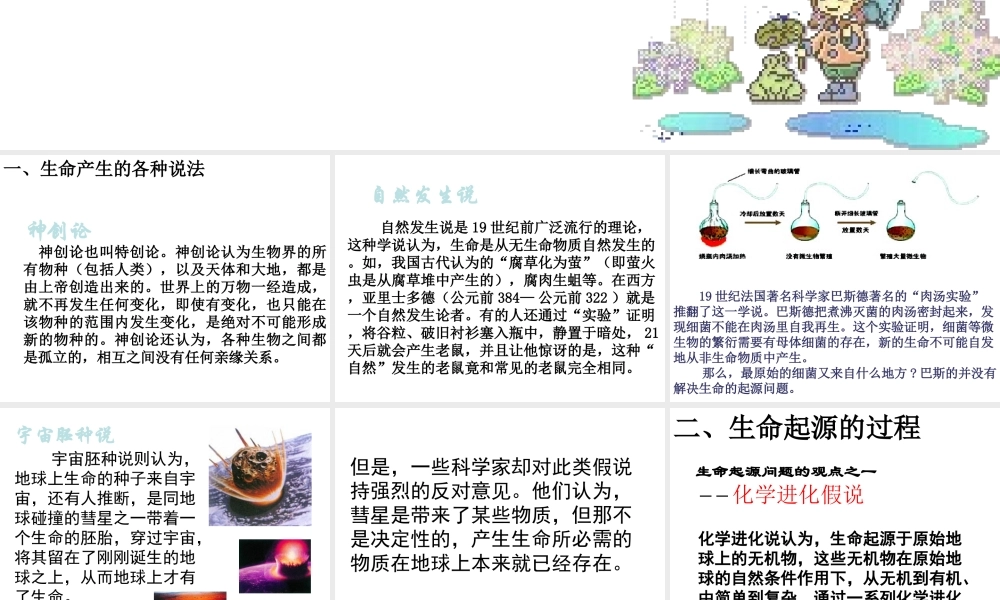 生命的诞生课件