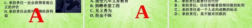 九年级政治全册 第一单元 第一课第二框不言代价与回报课件 新人教版 课件
