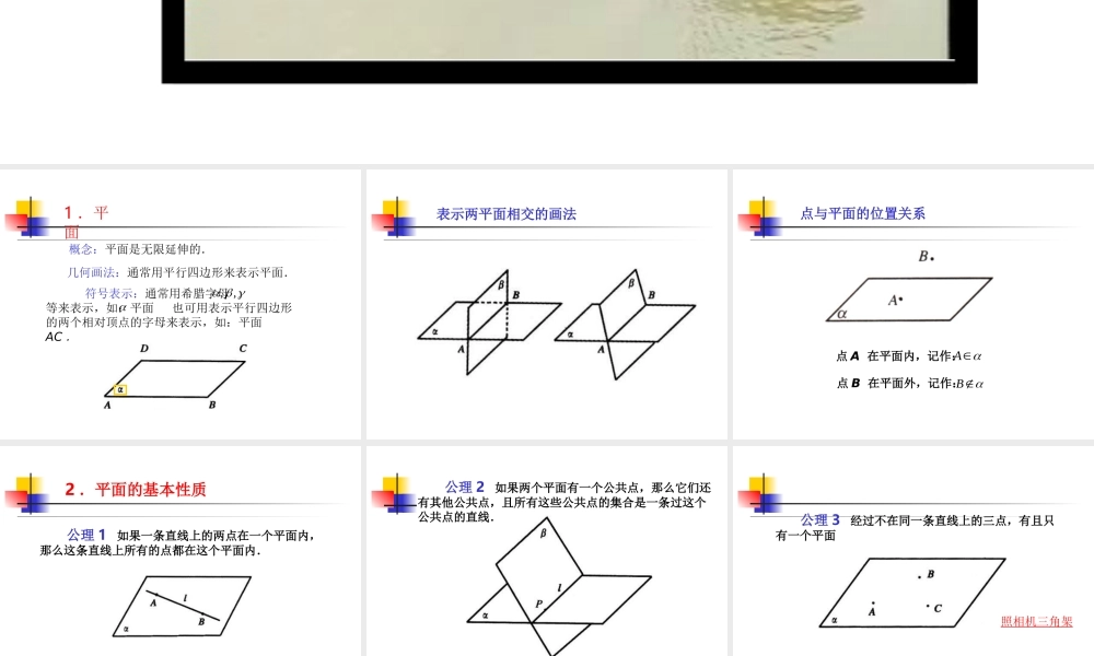平面的性质ppt 高二立体几何平面的基本性质课件大全 高二立体几何平面的基本性质课件大全