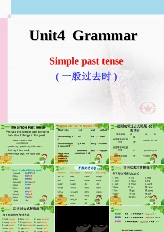 七年级英语7B unit 4 grammar一般过去时课件 牛津版 课件