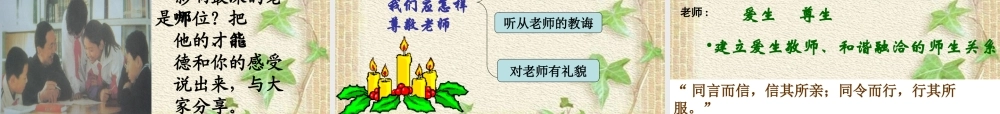 八年级政治上册 第四课我知我师我爱我师课件 人教新课标版 课件