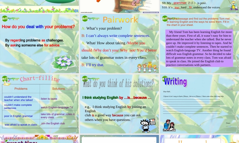 九年级英语上册 Unit 1 复习课件 译林牛津版 课件