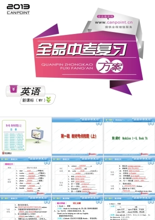 中考复习第一篇（上）英语—新课标外研版