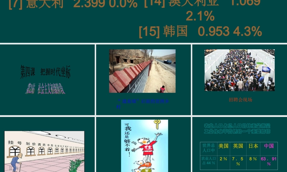 《把握时代坐标——社会主义初级阶段》课件2(15张PPT)(北师大版九年级)