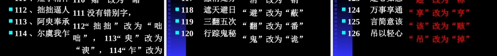 四川省宜宾地区初三语文成语改错 人教版 课件