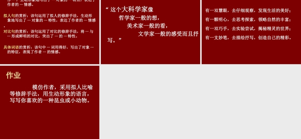 初中一年级语文上册第四单元18绿色蝈蝈课件