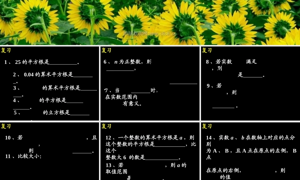 八年级数学实数课件(3)湘教版 课件