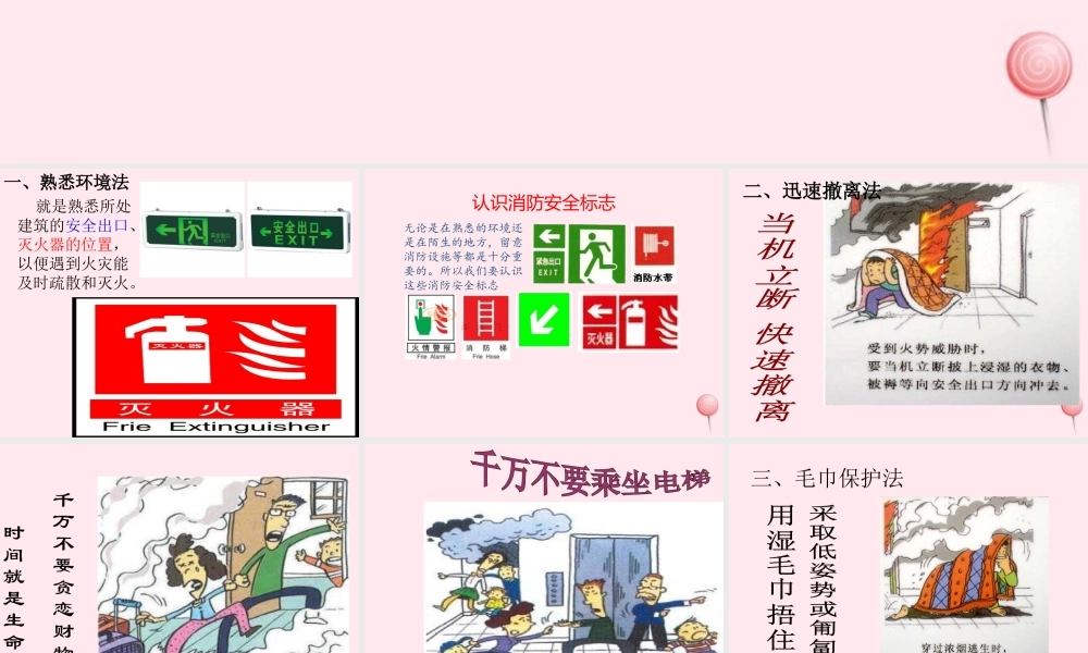 中学主题班会 安全教育类 防火课件