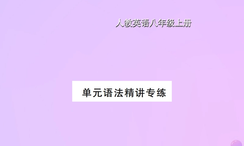 八年级英语上册 Unit 6 I am going to study computer science语法精讲专练习题课件 (新版)人教新目标版 课件