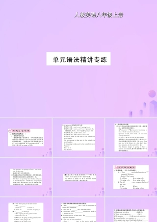 八年级英语上册 Unit 6 I am going to study computer science语法精讲专练习题课件 (新版)人教新目标版 课件
