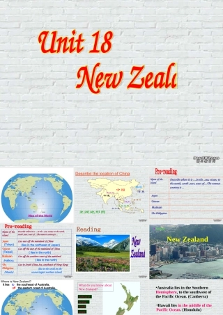人教版高一英语Unit18 New Zealand课件