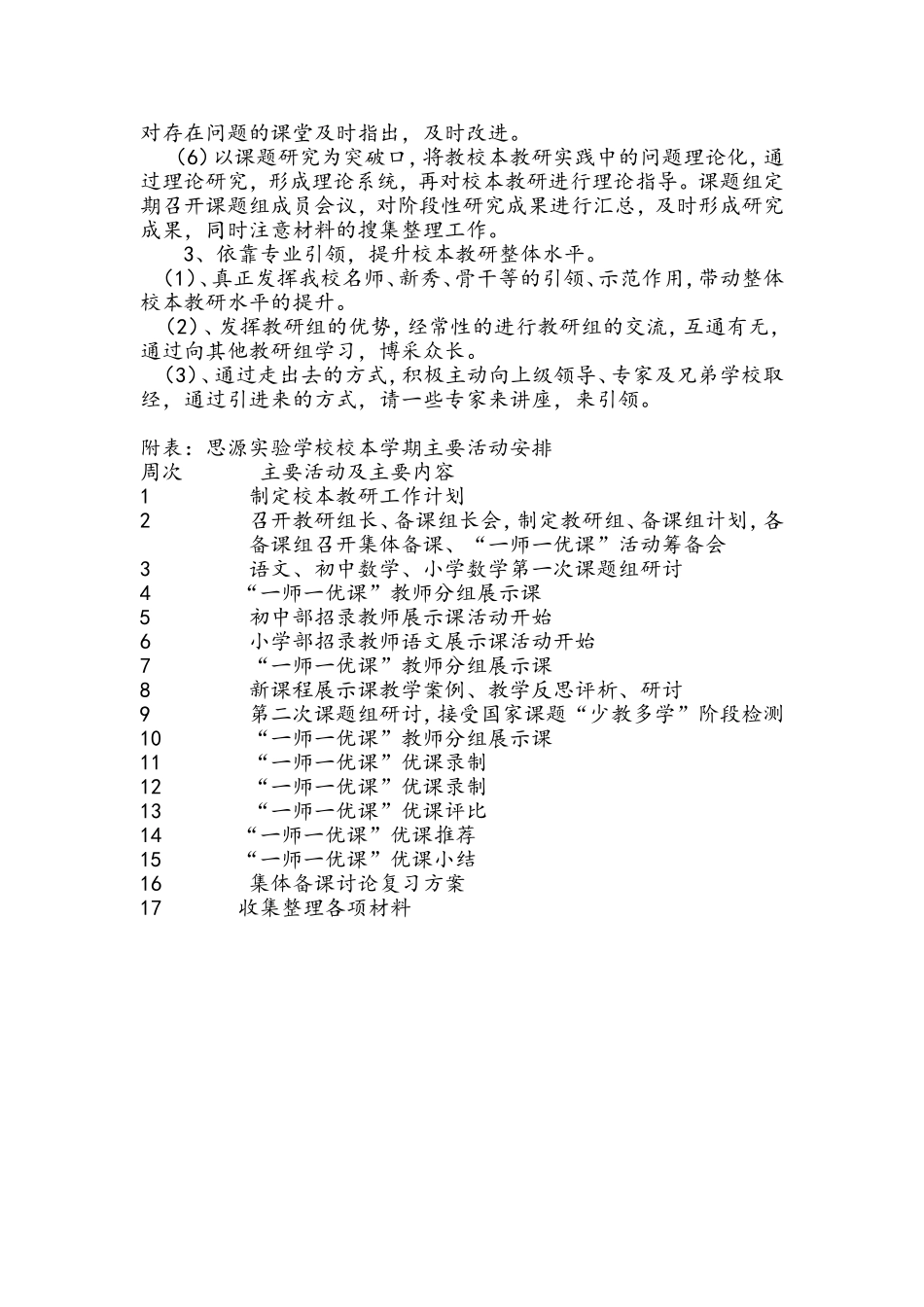 思源实验学校校本教研工作计划2015春_第3页
